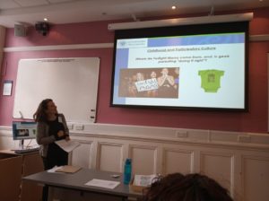 Dr hab. Justyna Deszcz-Tryhubczak podczas uroczystego otwarcia programu Erasmus Mundus International Master in Children’s Literature, Media and Culture (IMCLMC) w Glasgow